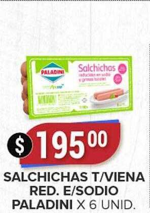 Supermercados Mayor Salchichas t viena red. e sodio paladini oferta