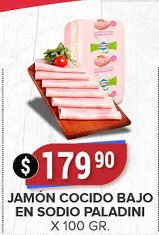 Supermercados Mayor Jamón cocido bajo en sodio paladini oferta