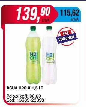 Maxiconsumo Agua h2o oferta