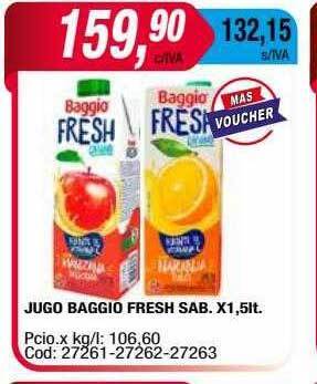 Maxiconsumo Jugo baggio fresh sab. oferta