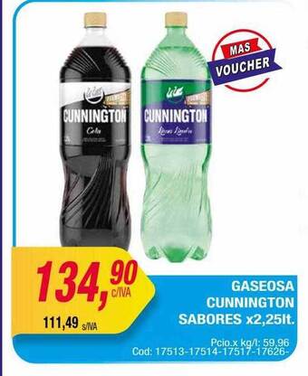 Maxiconsumo Gaseosa cunnington sabores oferta