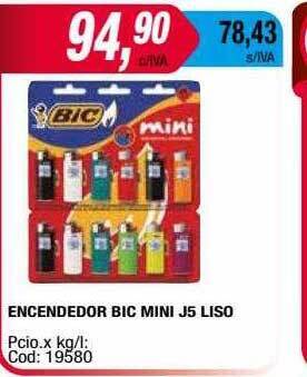 Maxiconsumo Encendedor bic mini j5 liso oferta