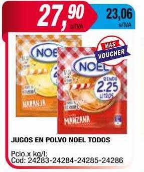Maxiconsumo Jugos en polvo noel todos oferta