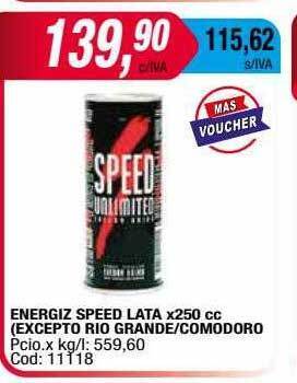 Maxiconsumo Energiz speed lata oferta