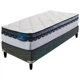 Sommier Center Sommier y colchón 1 plaza y media (090x190) serta austin pocket plush resorte oferta