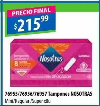 Micropack Tampones nosotras mini regular super oferta