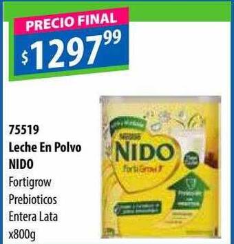 Micropack Leche en polvo nido fortigrow prebioticos entera lata oferta