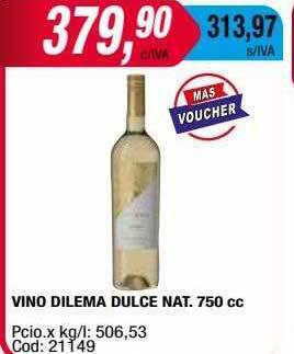 Maxiconsumo Vino dilema dulce nat. oferta