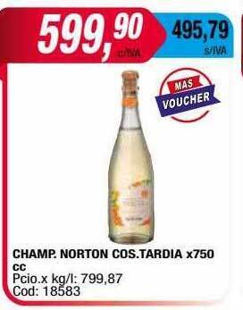 Maxiconsumo Champ. norton cos. tardia oferta