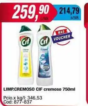 Maxiconsumo Limp. cremoso cif cremoso oferta