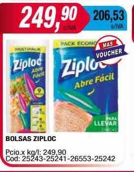 Maxiconsumo Bolsas ziploc oferta