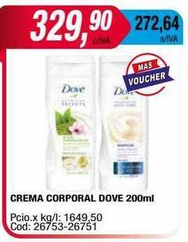 Maxiconsumo Crema corporal dove oferta
