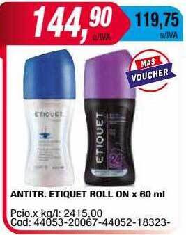 Maxiconsumo Antitr. etiquet roll on oferta