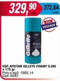 Maxiconsumo Esp. afeitar gillette foamy s. ski oferta