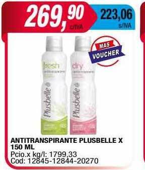 Maxiconsumo Antitranspirante plusbelle oferta
