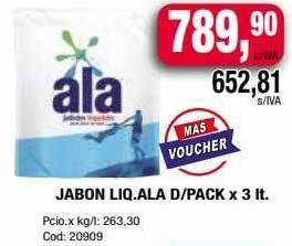 Maxiconsumo Jabon liq. ala d pack oferta