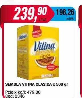 Maxiconsumo Semola vitina clasica oferta