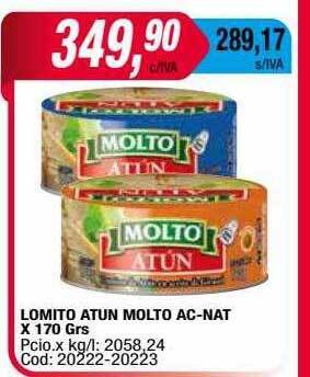 Maxiconsumo Lomito atun molto ac-nat oferta