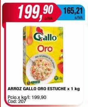 Maxiconsumo Arroz gallo oro estuche oferta