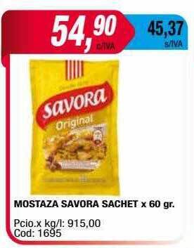 Maxiconsumo Mostaza savora sachet oferta