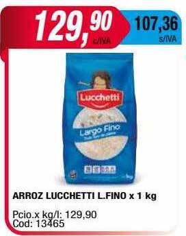 Maxiconsumo Arroz lucchetti l. fino oferta