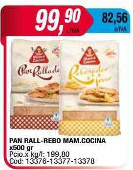 Maxiconsumo Pan rall-rebo mam. cocina oferta