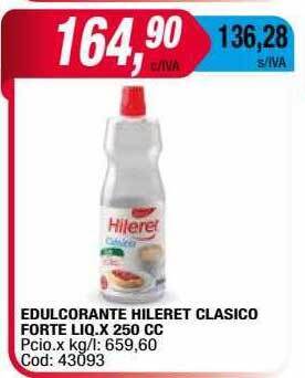 Maxiconsumo Edulcorante hileret clasico forte liq oferta