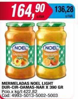 Maxiconsumo Mermeladas noel light dur-cir-damas-nar oferta