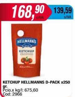 Maxiconsumo Ketchup hellmanns d-pack oferta