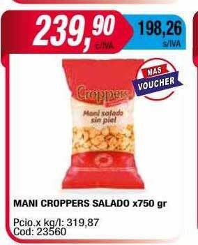 Maxiconsumo Mani croppers salado oferta