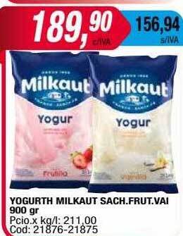 Maxiconsumo Yogurth milkaut sach. frut. vai oferta