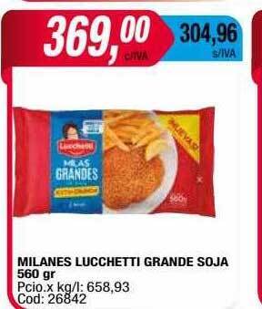 Maxiconsumo Milanes lucchetti grande soja oferta