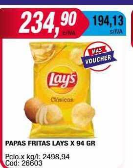 Maxiconsumo Papas fritas lays oferta