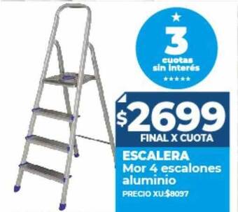 Supermayorista Vital Escalera mor 4 escalones aluminio oferta