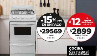 Supermayorista Vital Cocina gas natural oferta