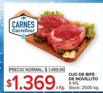 Carrefour Ojo de bife de novillito oferta