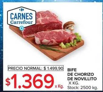 Carrefour Bife de chorizo de novillito oferta