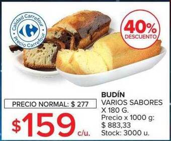 Carrefour Budín varios sabores oferta
