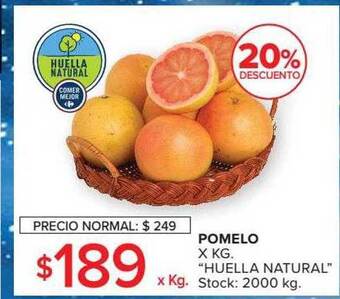 Carrefour Pomelo huella natural oferta