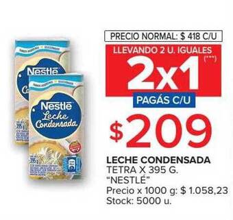 Carrefour Leche condensada nestlé oferta