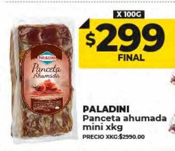 Supermayorista Vital Paladini panceta ahumada mini oferta