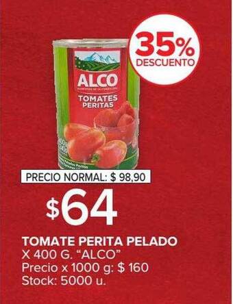 Carrefour Tomate perita pelado alco oferta