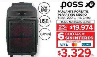 Carrefour Poss parlante portatil psparty50 negro oferta