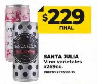 Supermayorista Vital Santa julia vino varietales x269cc. oferta