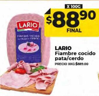 Supermayorista Vital Lario fiambre cocido pata-cerdo oferta