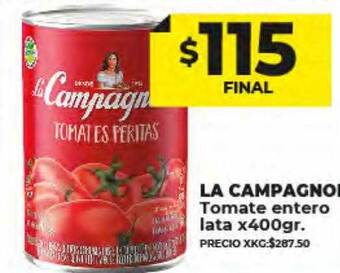 Supermayorista Vital La campagnola tomate entero lata oferta