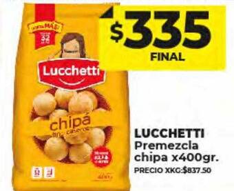 Supermayorista Vital Lucchetti premezcla chipa oferta