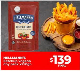 Supermayorista Vital Hellmann's ketchup vegano doy pack oferta