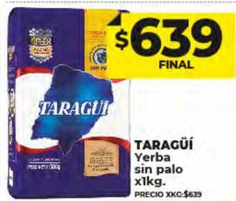 Supermayorista Vital Taragüi yerba sin palo oferta