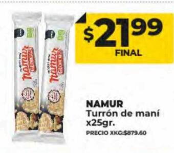 Supermayorista Vital Namur turrón de maní oferta
